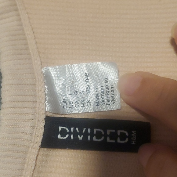H&M DIVIDED |Ribbed Crop Racerback Tank L Pink - Picture 5 of 6
